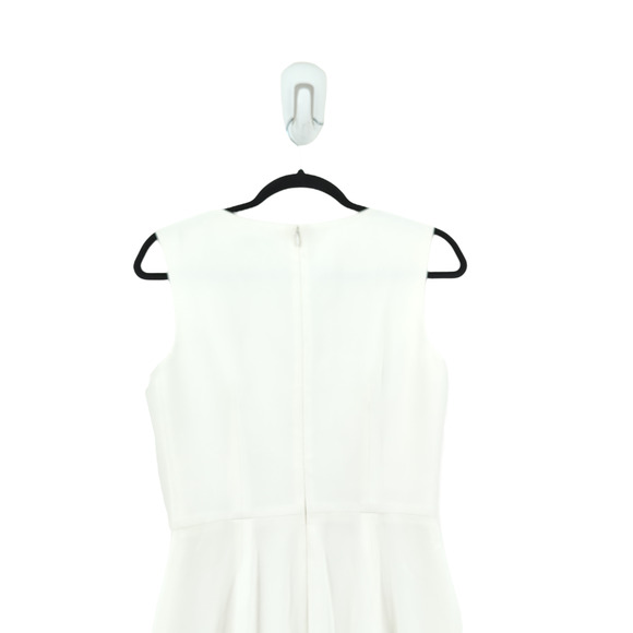 DRESS THE POPULATION Women S Monroe Gown Dress Off White Side Slit Sweetheart - Picture 9 of 9